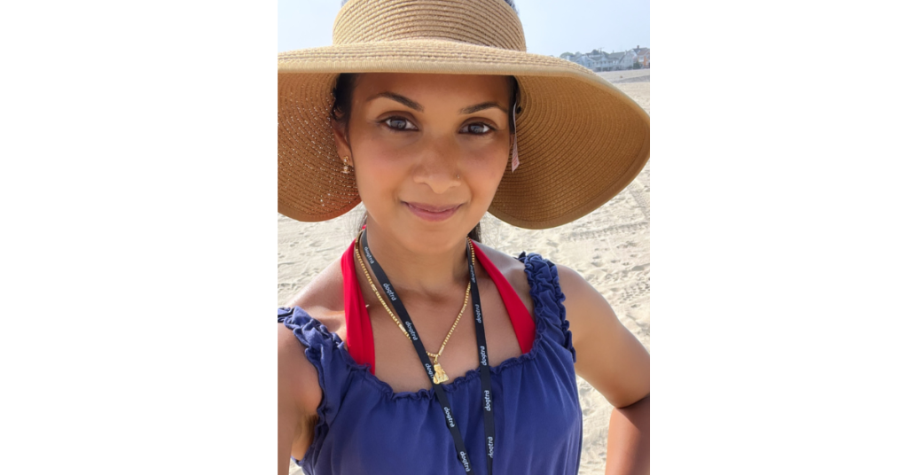 Preethi while traveling not worrying about 10,000 steps