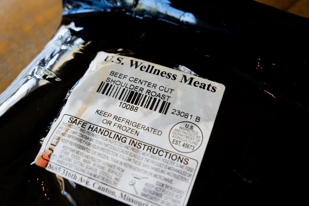 Beef shoulder roast (center cut) from US Wellness Meats