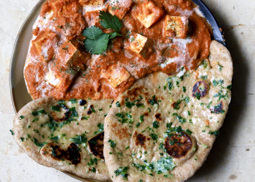Paneer butter masala with naan